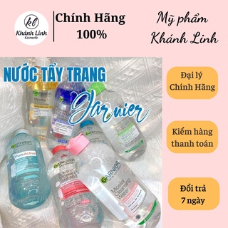 Nước Tẩy Trang Micellar Garnier Hồng/ Vàng/ Xanh Skinactive Cleansing Water