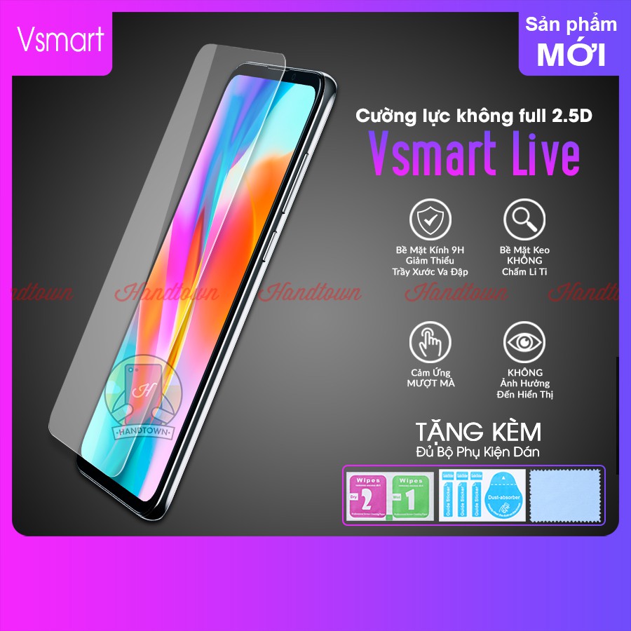 Cường lực trong suốt 2.5D không full màn dành cho Vsmart Live