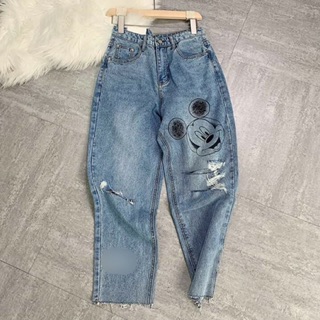 Quần Jeans baggy Mickey