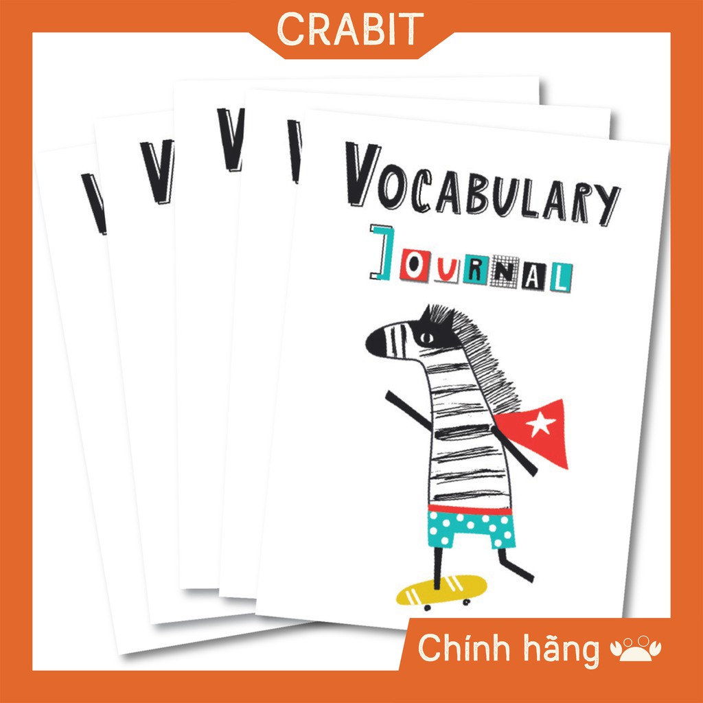 Combo 5 vở học từ mới tiếng Anh Crabit - Ngựa vằn Chính Hãng Crabit