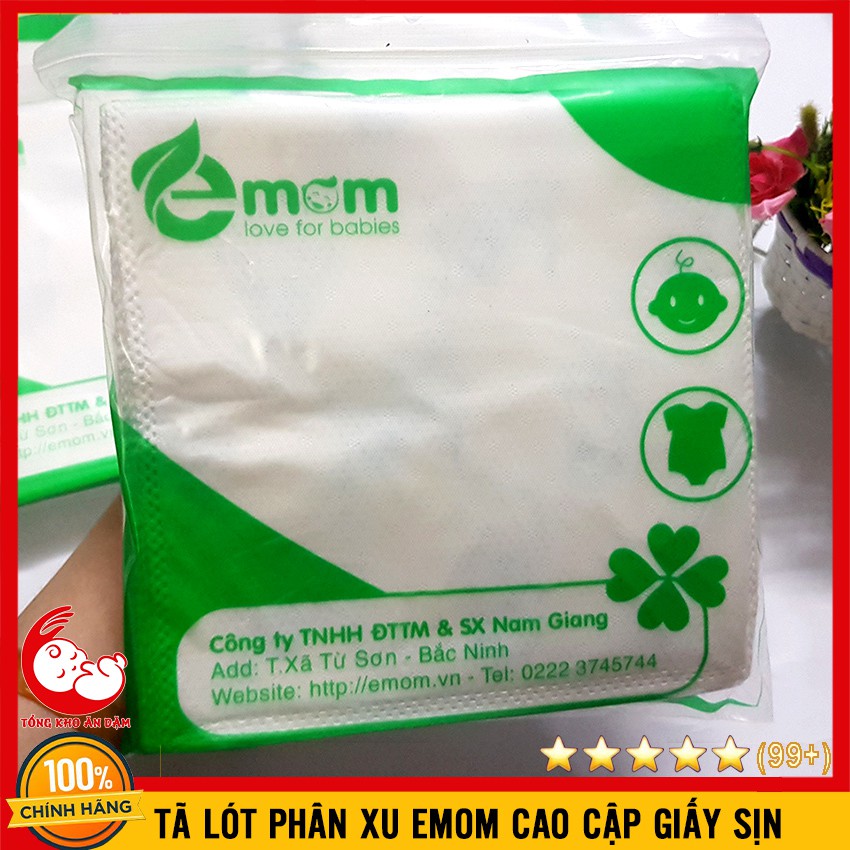 Bịch Miếng Lót Phân Xu Sơ Sinh Emom Tiện Lợi - Túi Zip - BTT00196