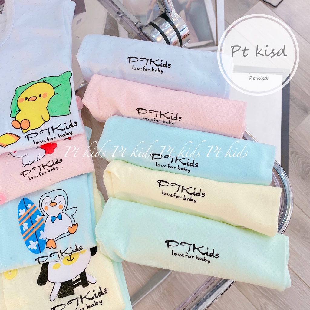 BỘ QUẦN ÁO CỘC SƠ SINH VẢI COTTON THÔNG HƠI XỊN XÒ THOÁNG MÁT MỀM MỊN CHO BÉ