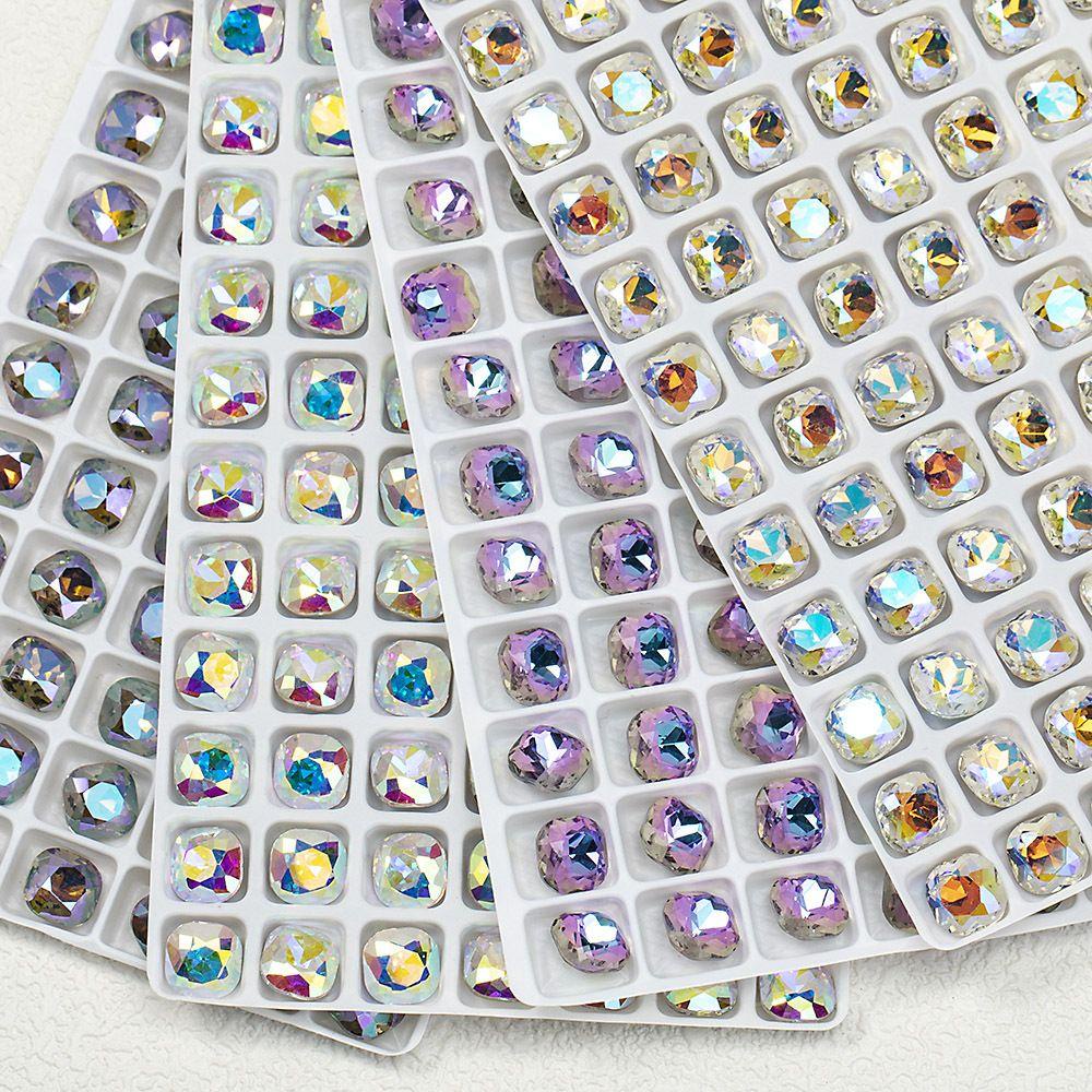 Hình Dán Móng Tay Nghệ Thuật OCEANMAP|Phụ Kiện Trang Trí Móng Tay Mặt Kính K9 Họa Tiết Da Báo Lấp Lánh|Bùa móng tay