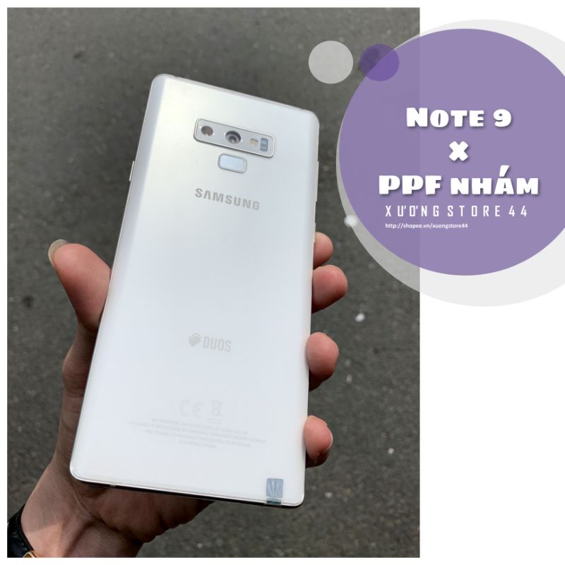 [Note8/9] Dán dẻo PPF Samsung Note 8/Note 9 bóng chống trầy xước, nhám chống vân tay