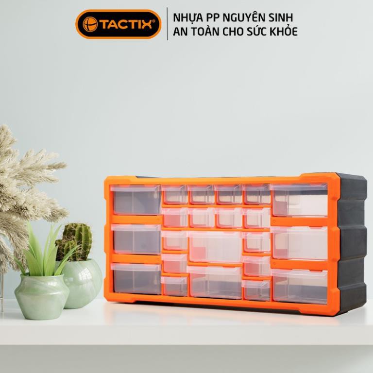 Tủ Tactix 22 ngăn 320632 đựng linh kiện ốc vít, phụ kiện điện thoại, DIY, nail, trang sức tiện dụng nhựa nguyên sinh