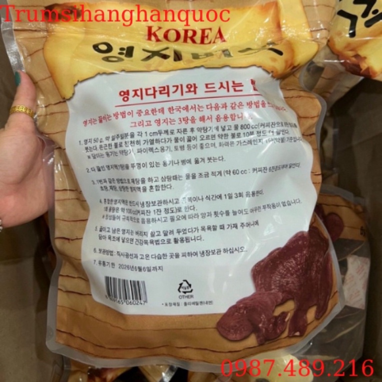 [SỈ TẬN GỐC ] Nấm Linh Chi Đỏ Thượng Hạng 6 Năm Tuổi Hàn Quốc Túi 1kg [ Hàng Mới Về ]