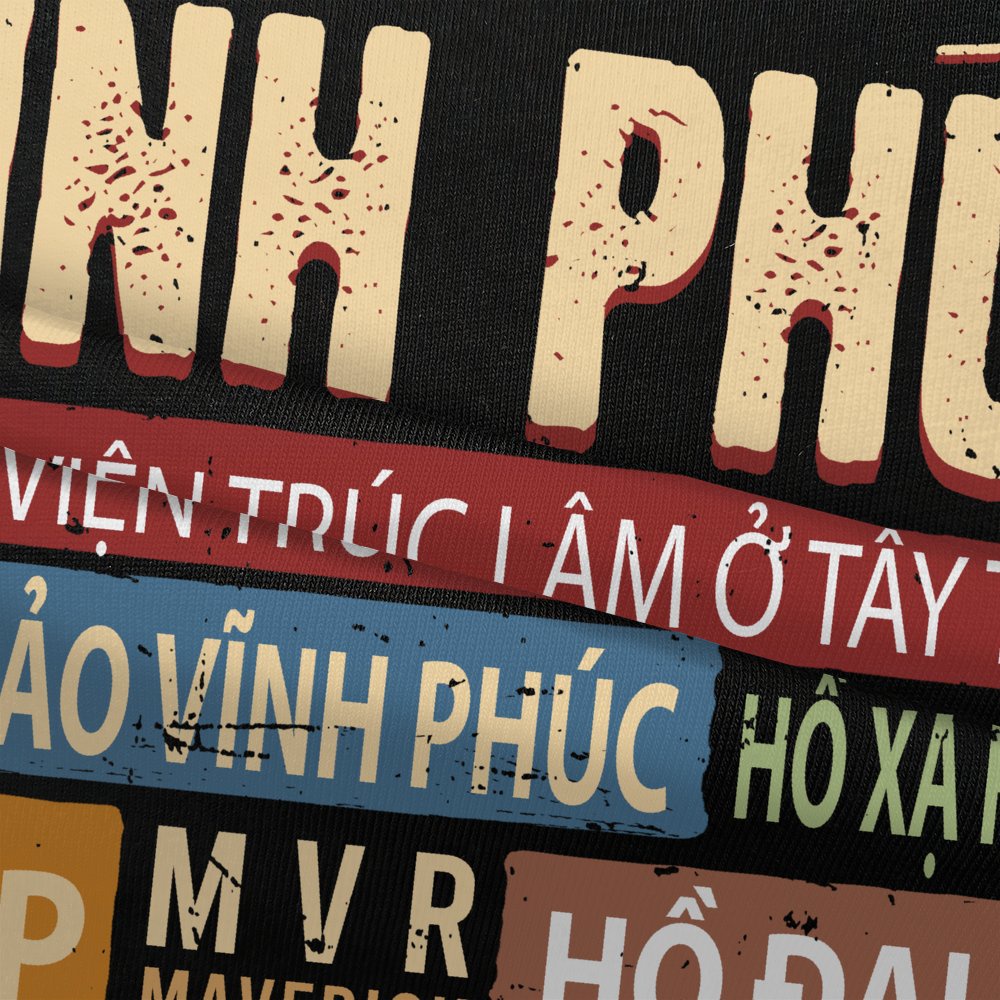 Áo thun Vĩnh Phúc phông cotton Unisex áo tự hào quê hương tỉnh thành ao căp gia đình du lịch fact UNDER MVR BB4125
