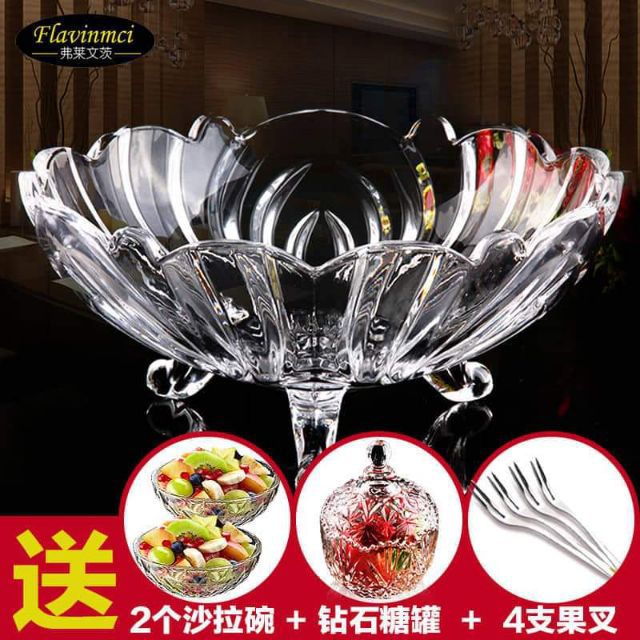 Khay đựng hoa quả thuỷ tinh cao cấp