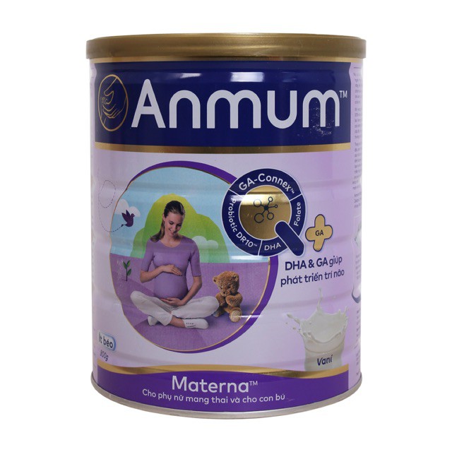 Sữa bột Anmum Materna hương Vani/Chocolate lon 800g