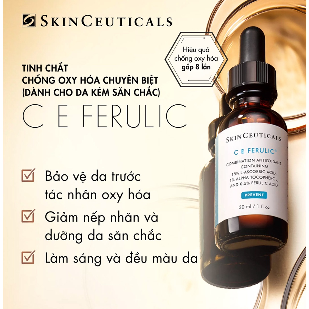 [AUTH - ĐỦ BILL] Serum làm sáng da SkinCeuticals C E Ferulic 4ml
