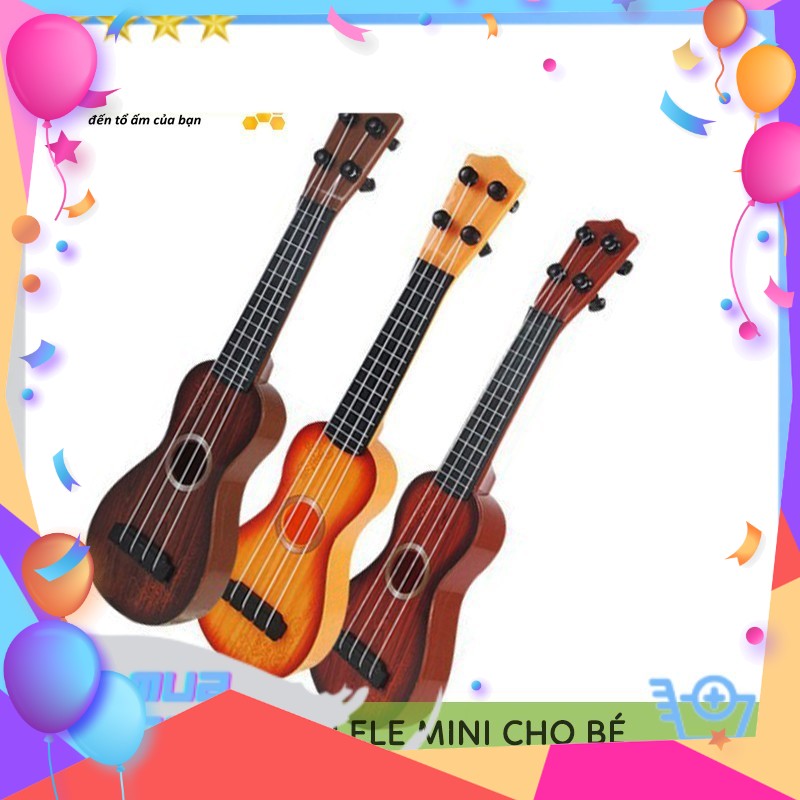 Đàn Ukulele Mini, Đàn Guitar Mini Món Quá Ý Nghĩa Mẹ Tặng Bé, Tặng Kèm Vỏ Đựng Xịn - BX