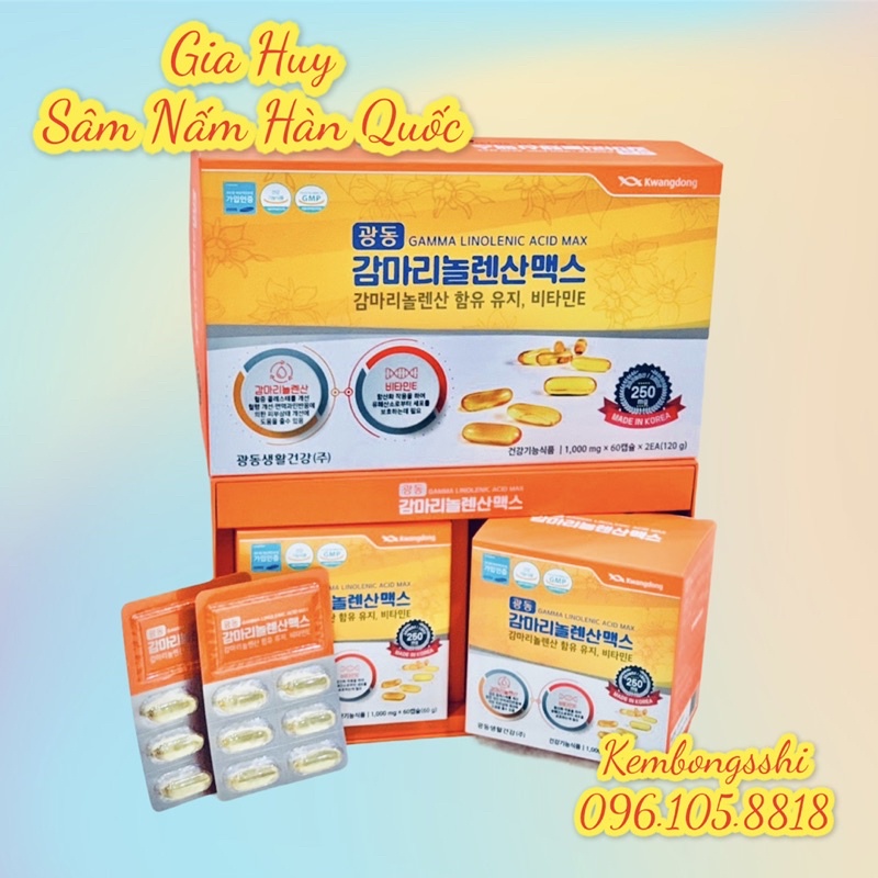 [HÀNG MỚI VỀ] Viên Uống Hoa Anh Thảo KWANGDONG Hàn Quốc