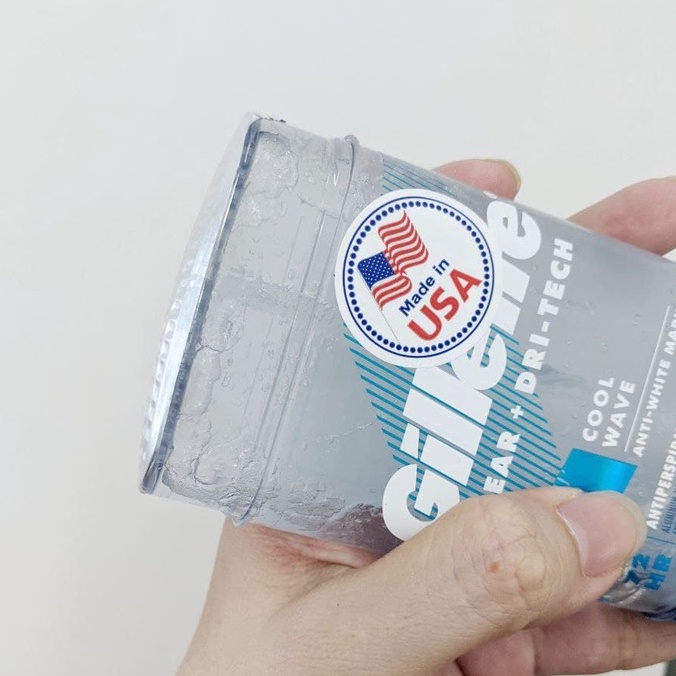 Lăn nách nam GILLETTE Clear Gel Cool Wave 107g thơm mát dạng gel giảm mồ hôi nách 72h