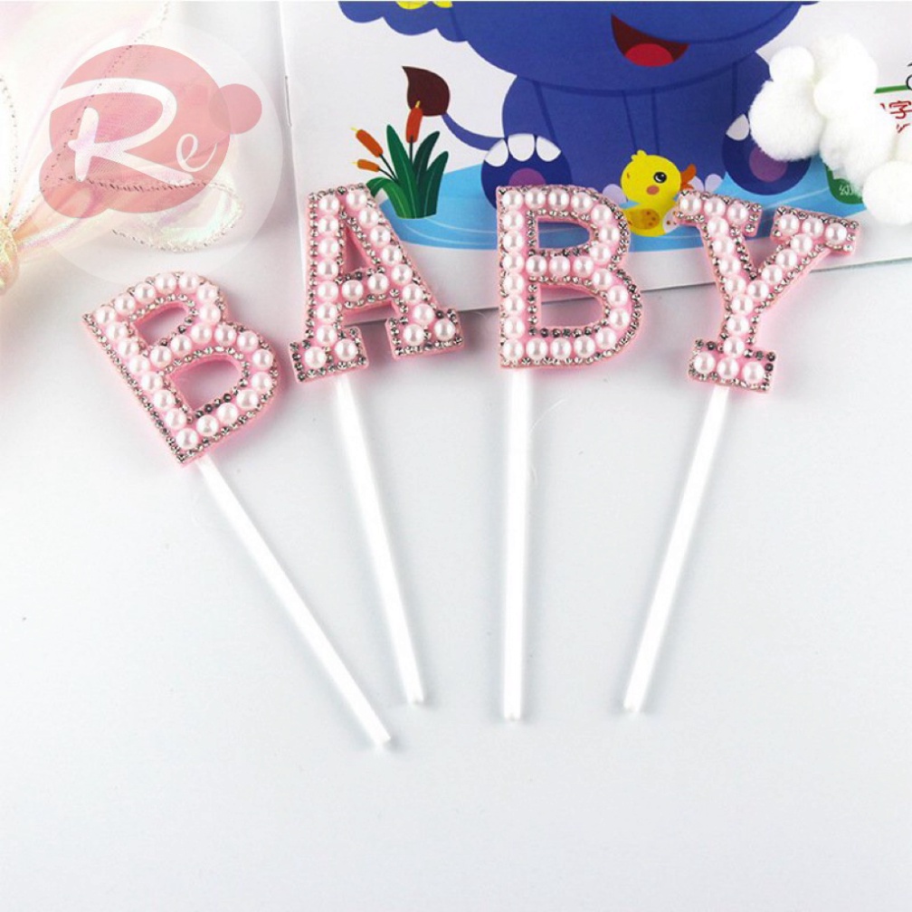 phụ kiện bánh kem [FREESHIP❤️] set 4 que cắm BABY