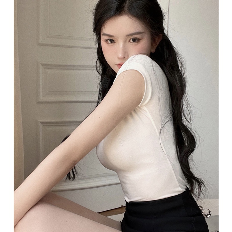 Áo Thun Ba Lỗ Dáng Ôm Màu Trơn Thời Trang Mùa Thu