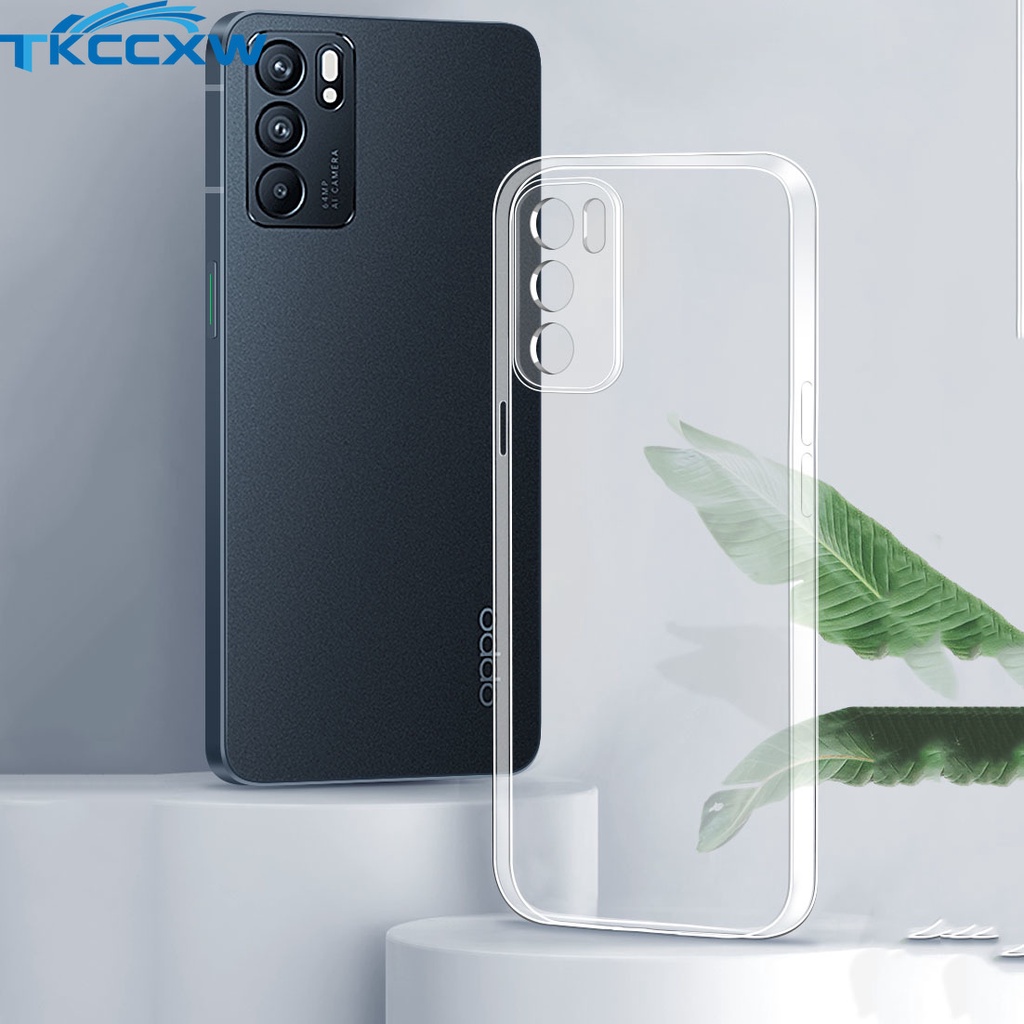 Ốp điện thoại trong suốt siêu mỏng thích hợp cho Oppo A16 A74 A54 A95 A93 F19 Pro Reno 4z 5z 5f 5 Lite 6 5 Pro Plus