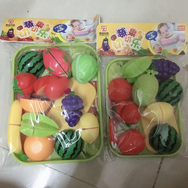 Đồ chơi khay cắt rau củ quả chất liệu cao cấp