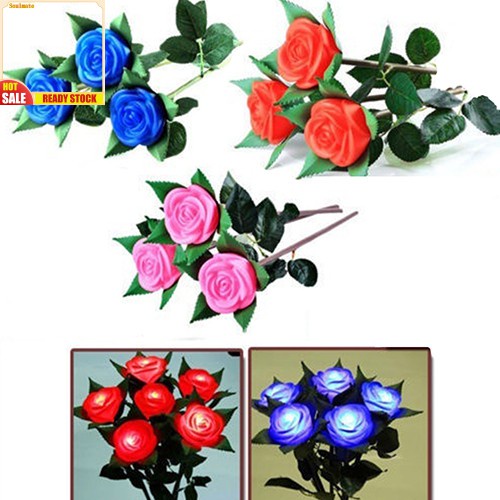 soulmate Home  Life Lighting LED Light Flashing Faux Flower Lamp Practical for Household Garden