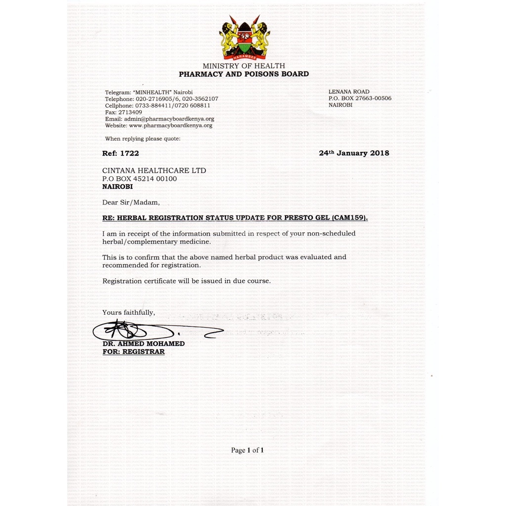 Presto Gel Gel bôi trĩ Nhập khẩu Israel