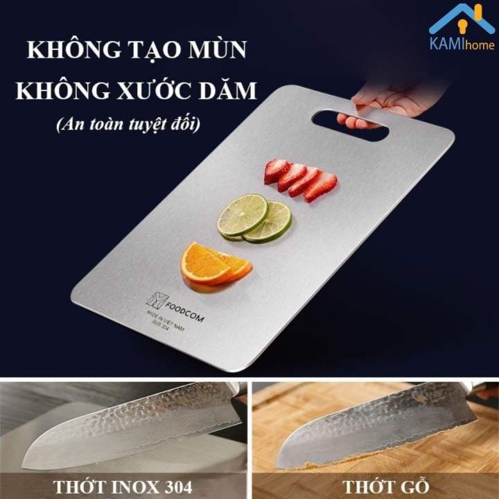 Thớt inox 304 bề mặt lì không xước tiệt trùng chống han gỉ mã 20062