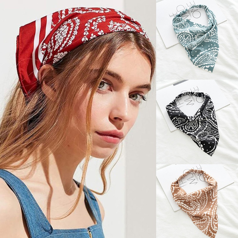 Băng Đô Co Giãn In Họa Tiết Hoa Phong Cách Boho Cổ Điển Dành Cho Đầu Bếp