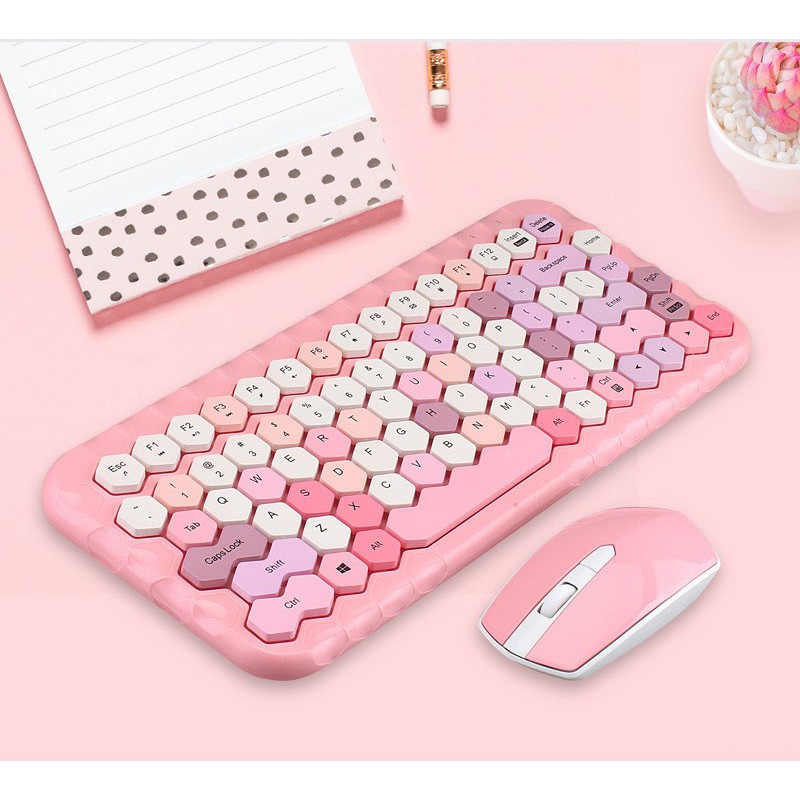 [Hoàn xu/Freeship]Bộ bàn phím + chuột không dây/ Bluetooh MOFII Candy 3 màu Pastel + TẶNG [Pin + Sticker + Chổi] | BigBuy360 - bigbuy360.vn