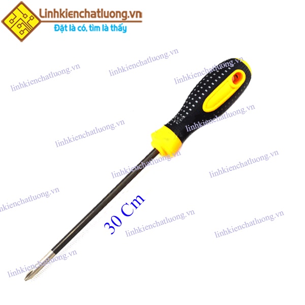 Tô vít 4 cạnh phi 6 dài 30cm cán nhựa dẻo thép hợp kim từ tính