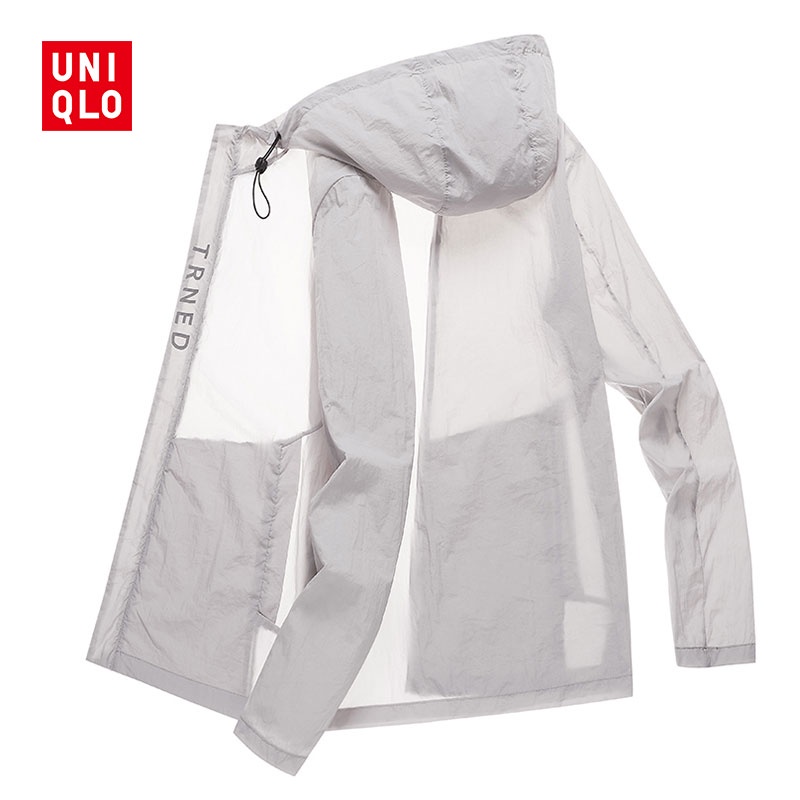 Uniqlo Áo Khoác Đi Mưa Chống Tia UV Chống Thấm Nước Thoáng Khí Khô Nhanh Thời Trang Unisex Mới