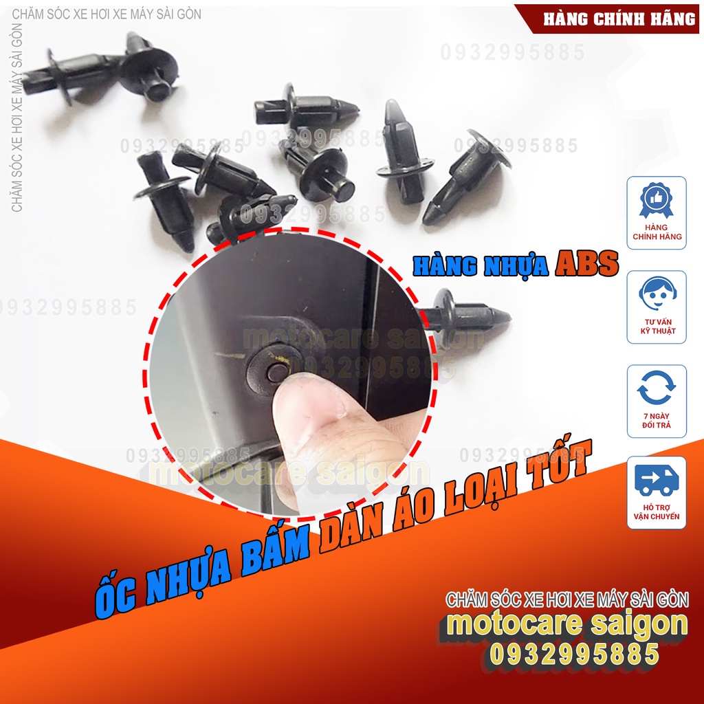 ⚡BÁN CHẠY   ⚡  BỘ 10 CON ỐC NHƯA CÀI DÀN ÁO XE MÁY ỐC NHỰA BẤM DÀN ÁO XE MÁY HÀNG TỐT GIÁ SIÊU MỀM--