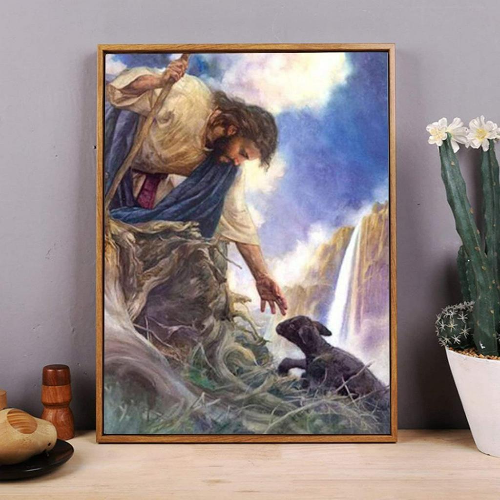 Bộ Tranh Đính Đá 5D Họa Tiết Chúa Jesus Độc Đáo Kích Thước 30x40 DIY Dùng Trang Trí