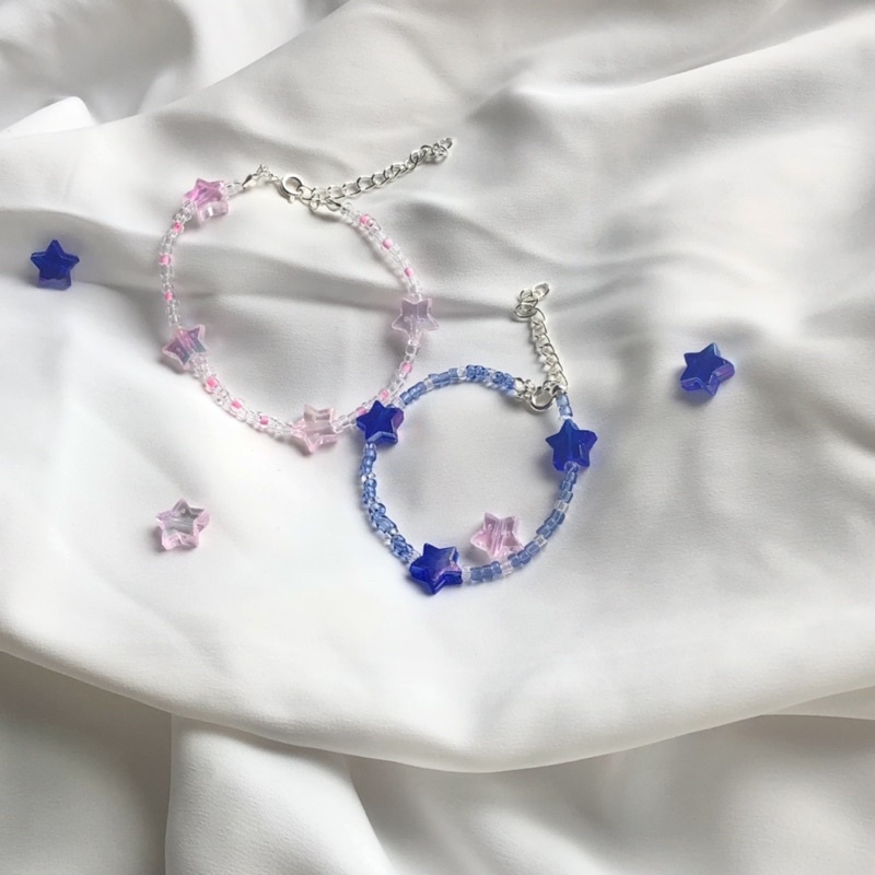 Vòng Tay Hạt Cườm Ngôi Sao Pastel Handmade