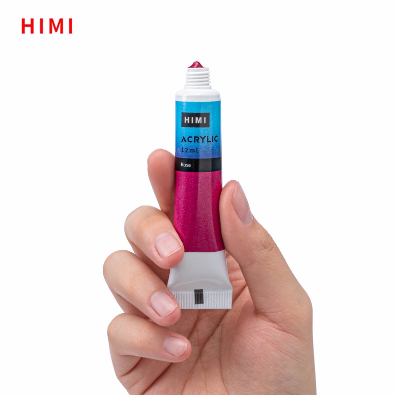 Bộ màu sơn acrylic Himi (Miya) cao cấp dạng tuýp 12ml - 12/18/24 màu vẽ tranh tường