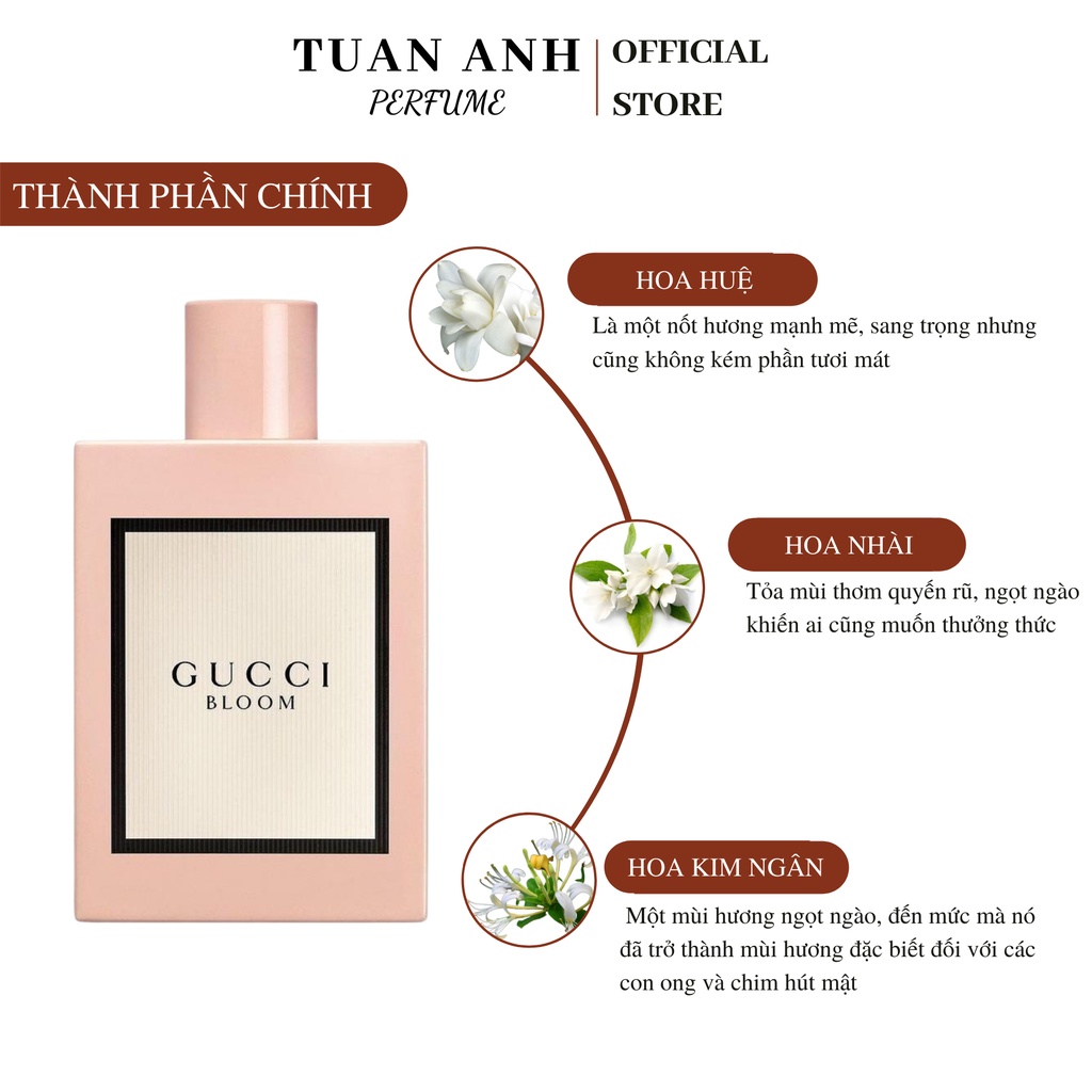 Nước hoa nữ thơm lâu chính hãng Gucci Bloom Eau de Parfum cao cấp TUAN ANH PERFUME