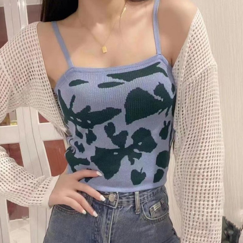 Áo Croptop Dài Tay Chống Nắng In Họa Tiết Bướm Dễ Thương Cho Nữ