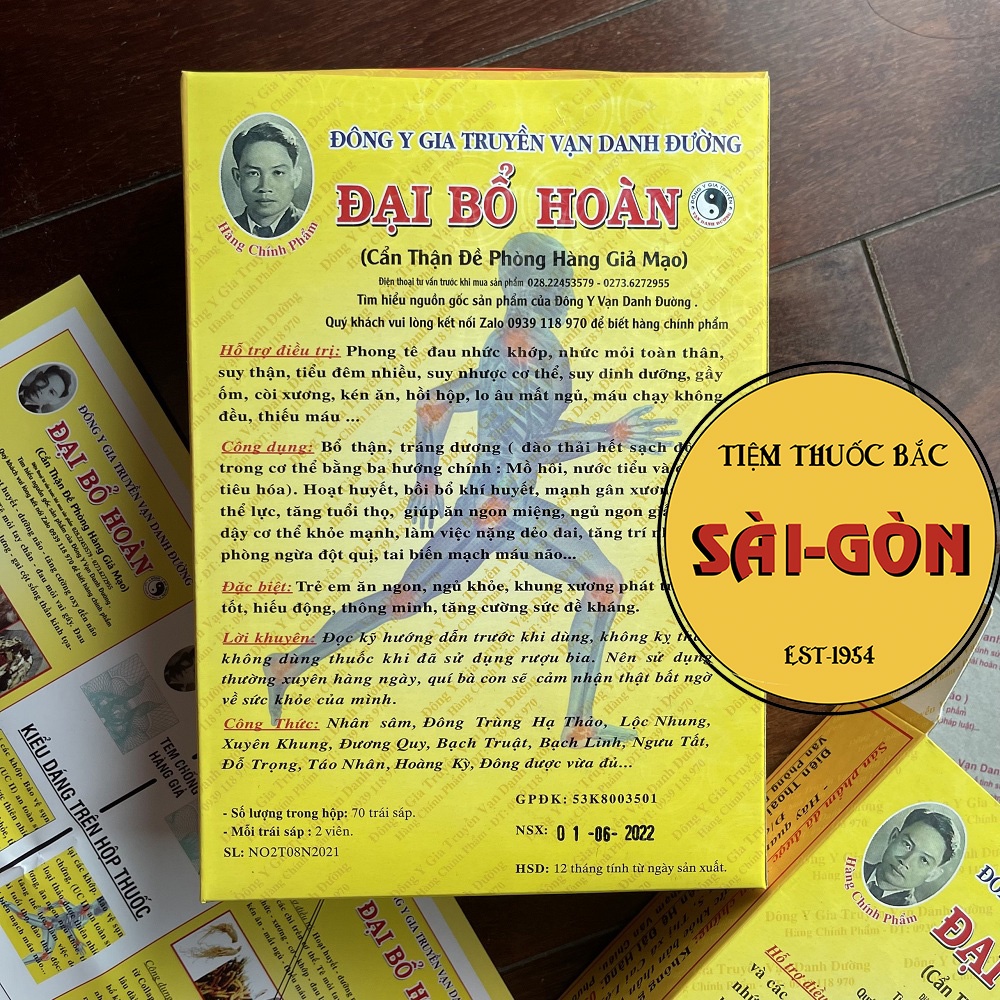 Đại Bổ Hoàn 70 trái sáp (Luôn có Date mới)