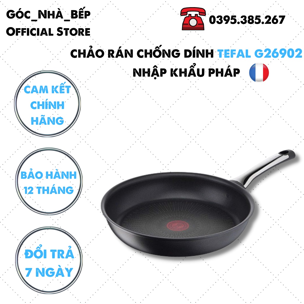 Chảo rán chống dính - Tefal Excellence Đường Kính 24 cm - G26902 - Nhập khẩu Pháp- Bảo Hành 12 Tháng - Góc_Nhà_Bếp