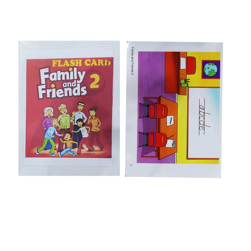 Flashcard - Family and friends 1,2,4 ( 2 mặt )