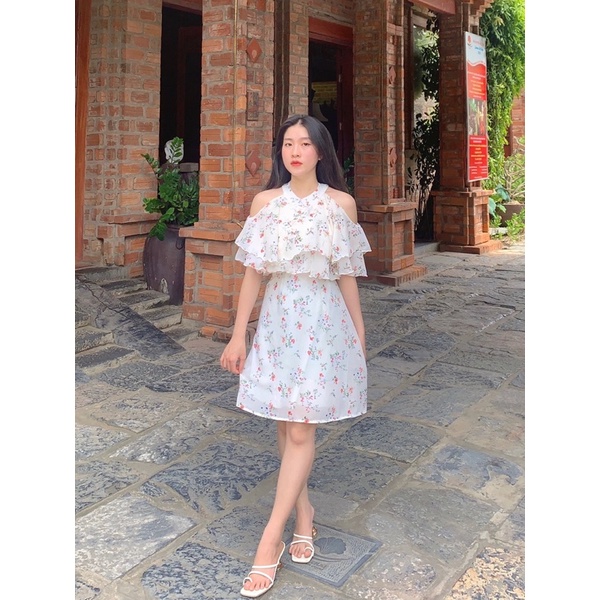váy hoa có yếm thắt nơ | BigBuy360 - bigbuy360.vn
