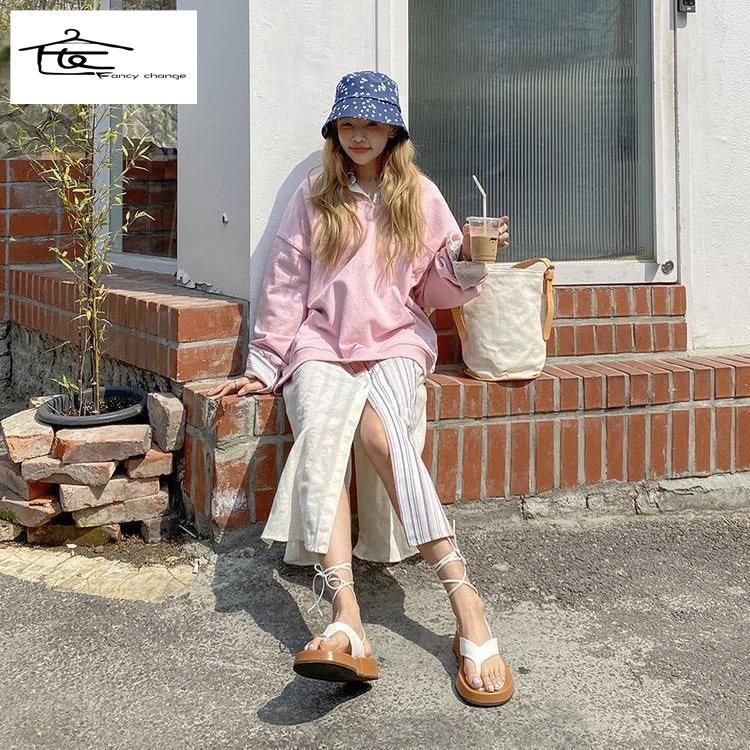 Giày Sandal Mùa Hè Đế Dày Phong Cách La Mã Cổ Điển 2022 Cho Nữ