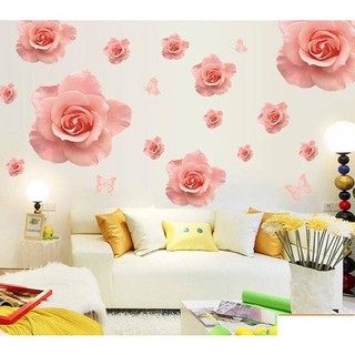 Decal dán tường Bông hồng