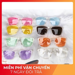 Mắt kính mát V tây ulzzang hot trend nhiều màu💖FREESHIP💖gọng kính nhựa nam nữ cao cấp