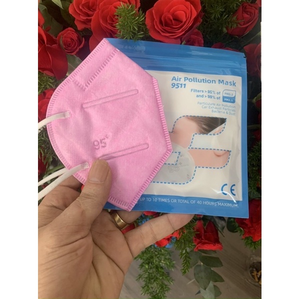 Khẩu trang cao cấp KN95+ bán lẻ 1 cái 1 bao - Air pollution mask chính hãng