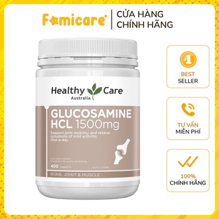 Glucosamin HCL 1000mg Heathycare, viên uống bổ khớp hộp 200 viên