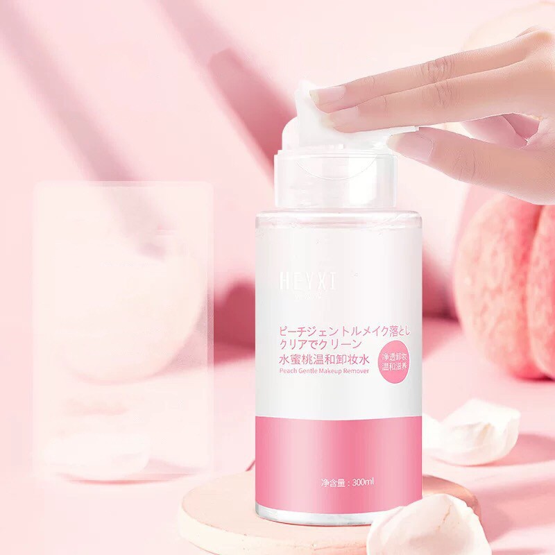 Nước Tẩy Trang HEYXI Đào Peach Gentle Makeup Remover Làm Sạch Dưỡng Ẩm 300ml