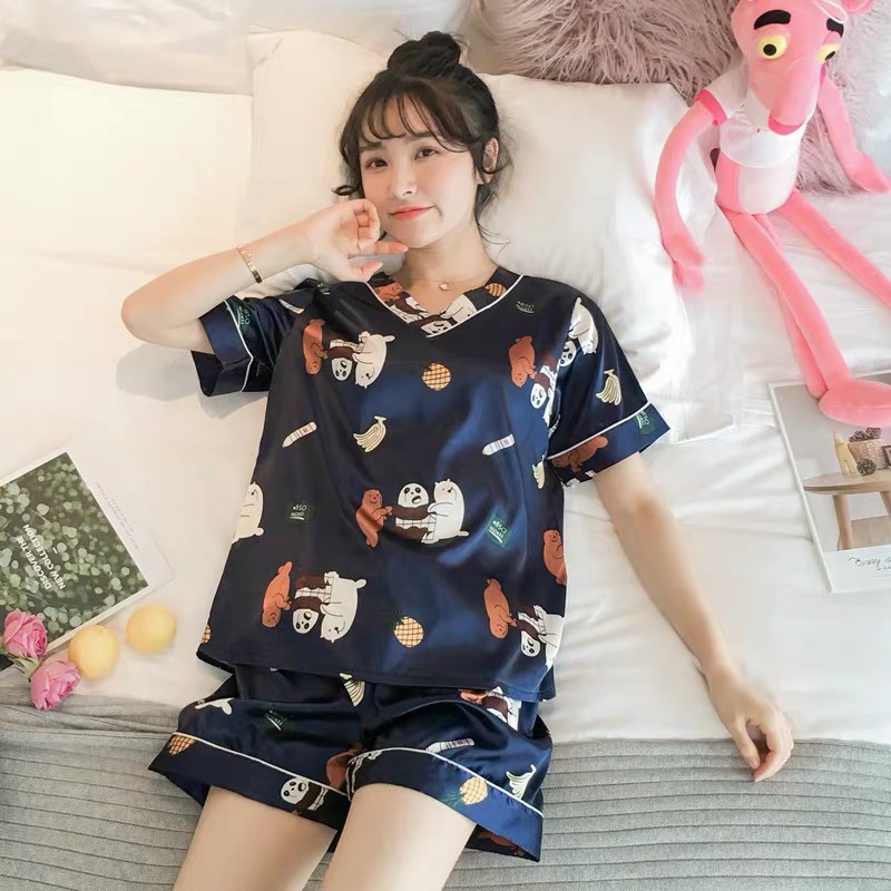 Lụa băng Ngắn tay Đồ mặc nhà Đồ ngủ yy001 #2 | BigBuy360 - bigbuy360.vn