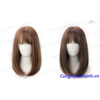 Tóc Bộ Lửng Cúp Tơ Nhật + Giả Da Đầu - TG43
