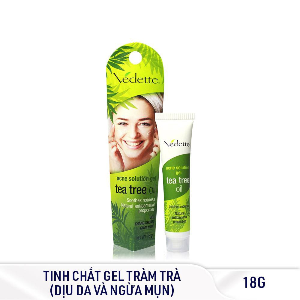 [Rẻ Vô Địch] Gel Chấm Giảm Mụn Tràm Trà - Tea Tree Oil 18g VEDETTE - Giảm mụn và Sưng viêm