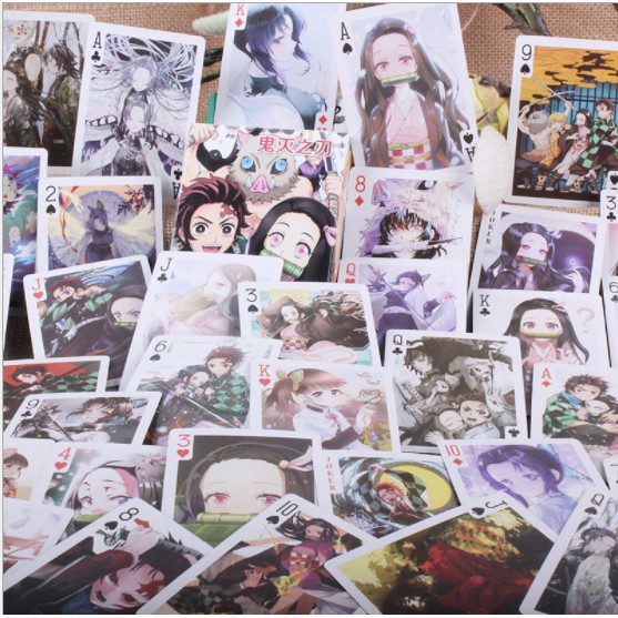 Bộ thẻ bài in hình HẮC QUẢN GIA 54 lá khác nhau bộ tú bài tây anime manga chibi xinh xắn