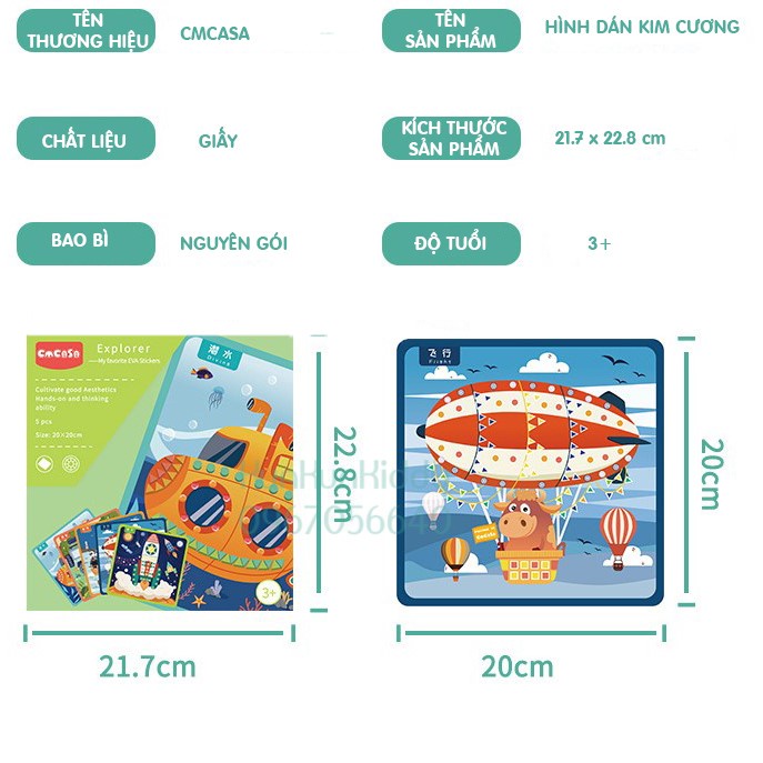 Bộ trò chơi Thủ Công Khéo tay - Dán giấy &amp; Đính đá