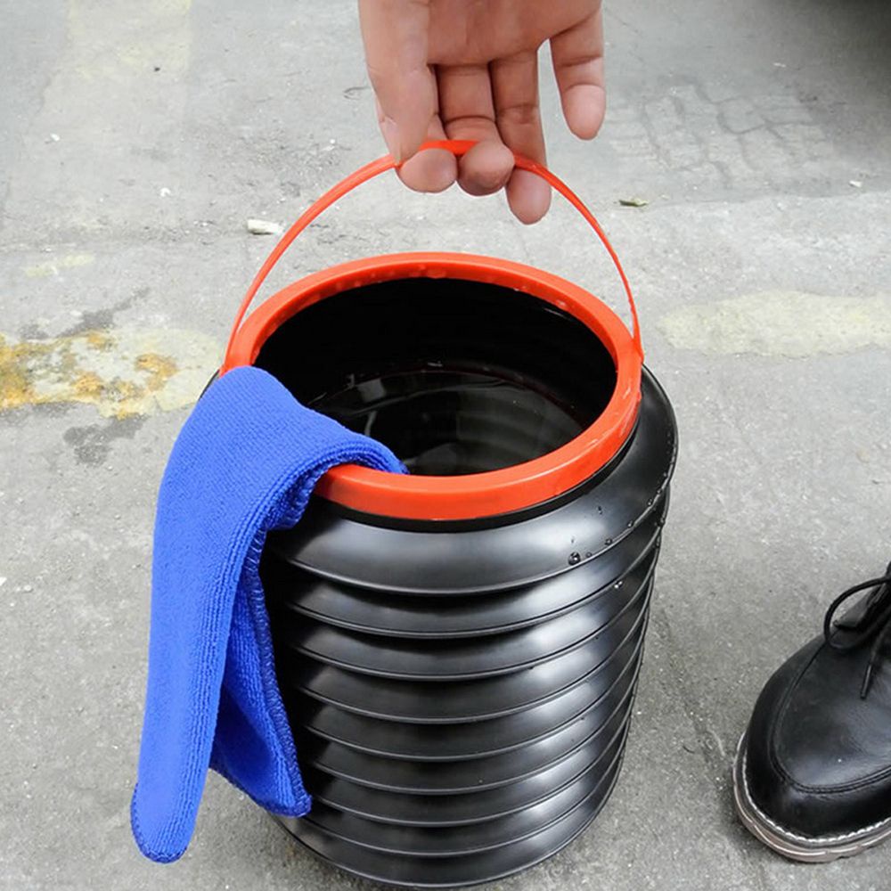 Thùng Đựng Rác 4l Bằng Nhựa Có Thể Gấp Gọn Tiện Dụng Cho Xe Hơi / Cắm Trại